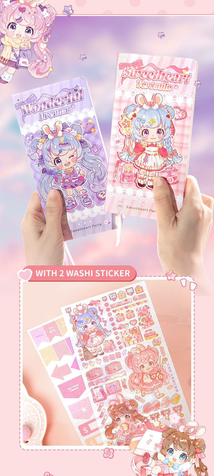 Travel Dreams Kawaii Notebook Cute Diary
