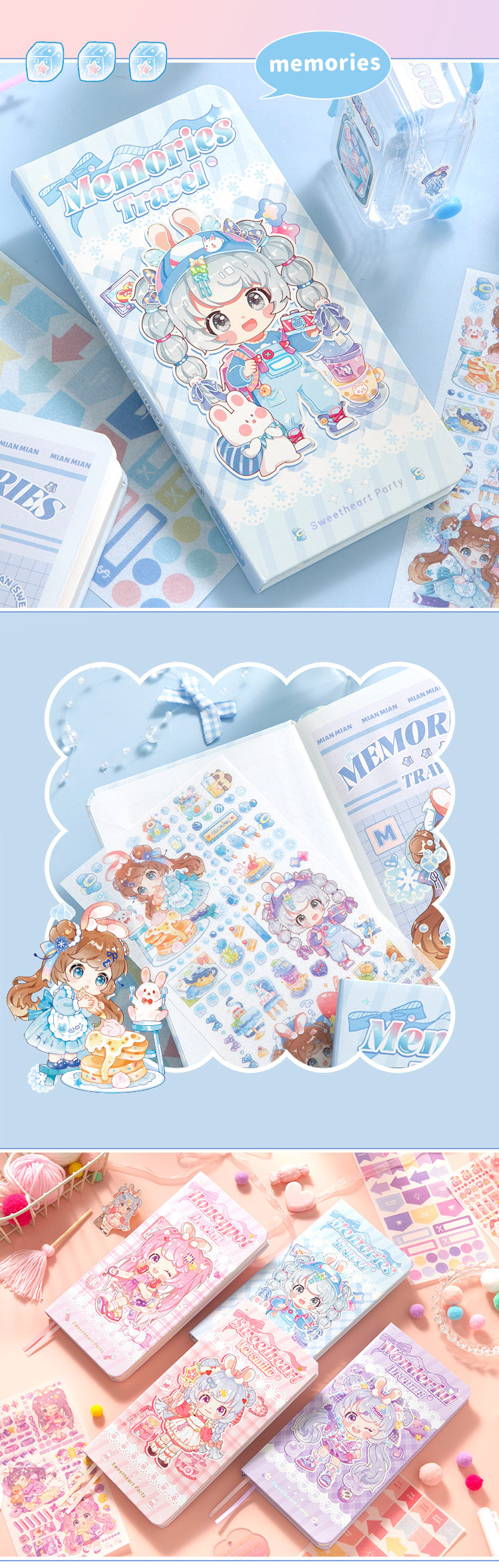 Travel Dreams Kawaii Notebook Cute Diary
