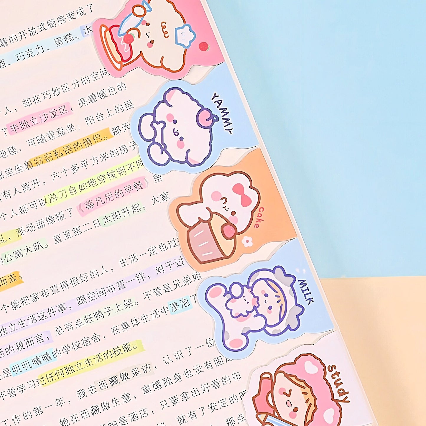 Kawaii Cartoon MAGNETIC BOOKMARK Korean Stationery Japanese Kawaii Stationary