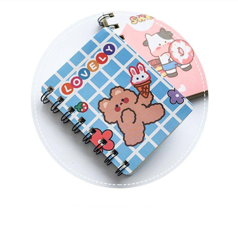 Cute Bear Bunny Cat Kawaii Notebook| Stationery Gift| Kitty Cat Stationary| Plain Blank Paper Notebook| Small Book Gift Journal Mini Spiral