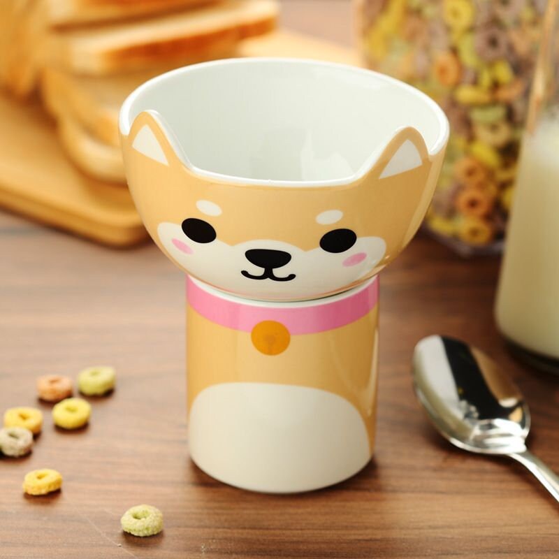 Kids Gift Mug and Bowl| Cute Gifts | Kawaii Mugs| Novelty Birthday Gift for Kids| Cute Mugs| Gifts for her| Unique Gift| Shiba Inu Porcelain