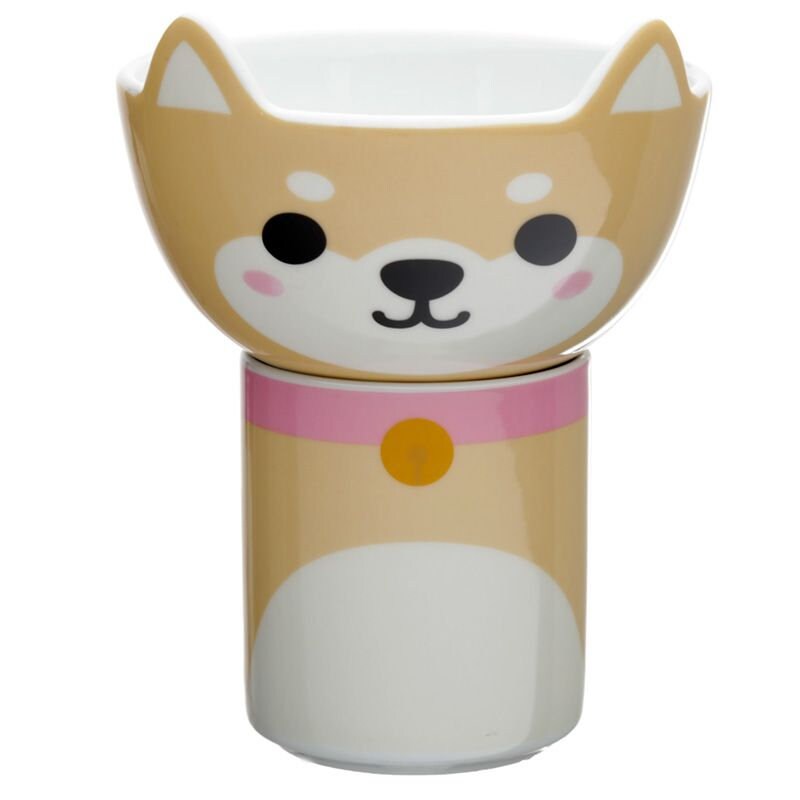 Kids Gift Mug and Bowl| Cute Gifts | Kawaii Mugs| Novelty Birthday Gift for Kids| Cute Mugs| Gifts for her| Unique Gift| Shiba Inu Porcelain