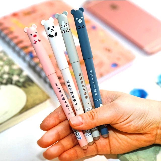 Kawaii Erasable Gel Pen| 0.5mm Fineline Gel Pens| Stocking Fillers | Cute School Supplies | Gift for Kids | Stationery Gift Set| Cute Gifts