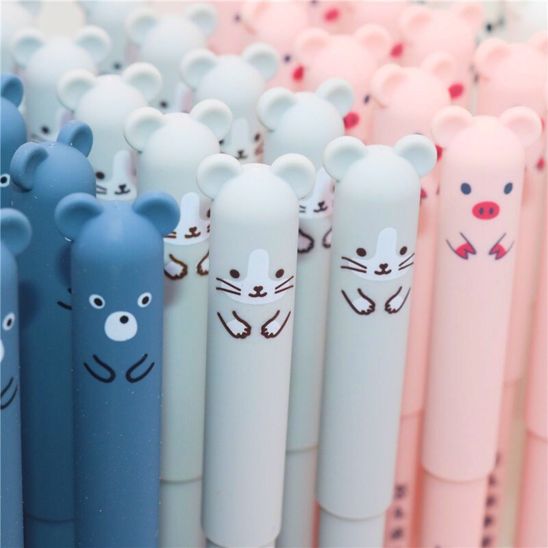 Kawaii Erasable Gel Pen| 0.5mm Fineline Gel Pens| Stocking Fillers | Cute School Supplies | Gift for Kids | Stationery Gift Set| Cute Gifts