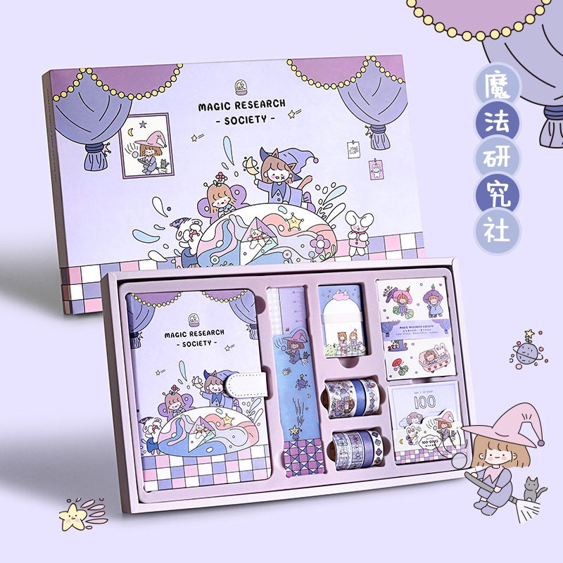 187 Pcs Novelty Gift for Kids, Birthday Gift for girls, Cute Gift, Kawaii Diary, Cute Journal Supplies, Scrapbooking Journal Kit, Washi Tape