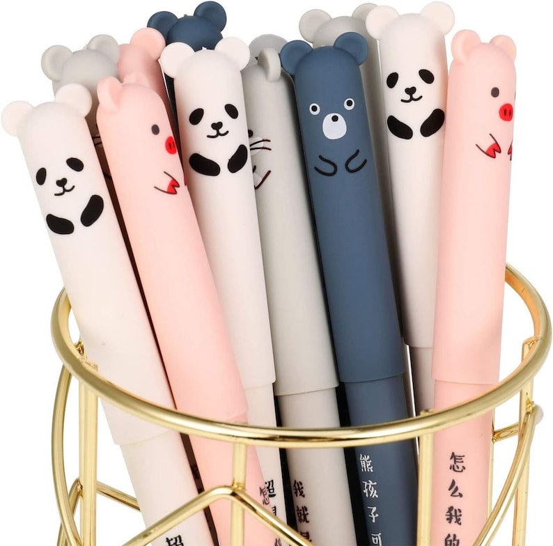Kawaii Erasable Gel Pen| 0.5mm Fineline Gel Pens| Stocking Fillers | Cute School Supplies | Gift for Kids | Stationery Gift Set| Cute Gifts