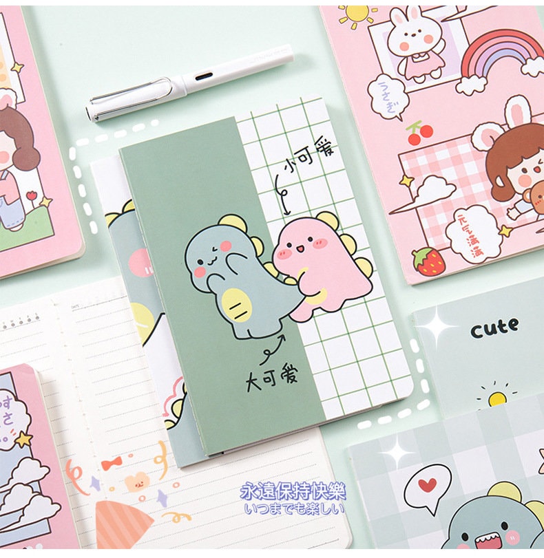Cute Dinosaur Notebook |Kawaii Kitsch| A5 Lined Notebook | Dino Stationary Journal Cute Diary | Ruled Pages| Stationary Gift |Gifts for Kids
