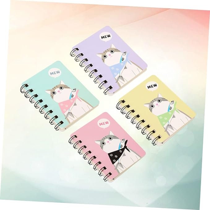 Cute Cat Kawaii Notebook| Stationery Gift| Stationery Addict| Lined Ruled Paper Notebook| Small Book| Journal| Mini Spiral Cat Stationery