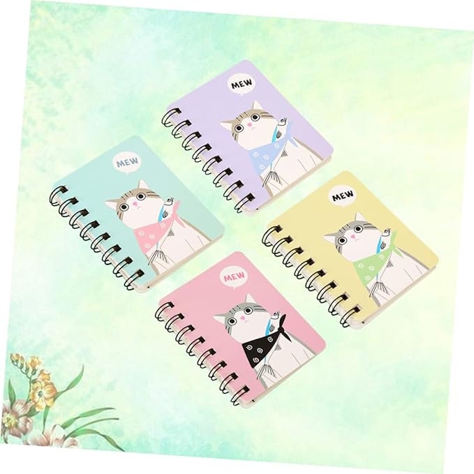 Cute Cat Kawaii Notebook| Stationery Gift| Stationery Addict| Lined Ruled Paper Notebook| Small Book| Journal| Mini Spiral Cat Stationery