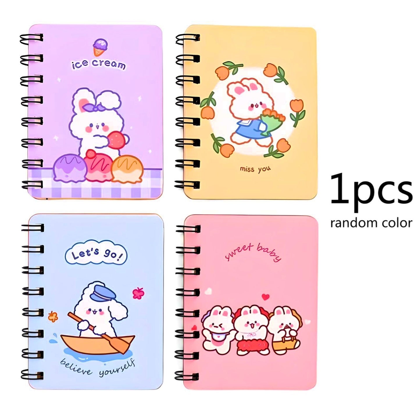 Mini Kawaii Notebooks, Cute Notebooks for Kids, Kawaii Journals for Study, Blank Page Fun Notebooks, Back to School Supplies, Gifts for Kids