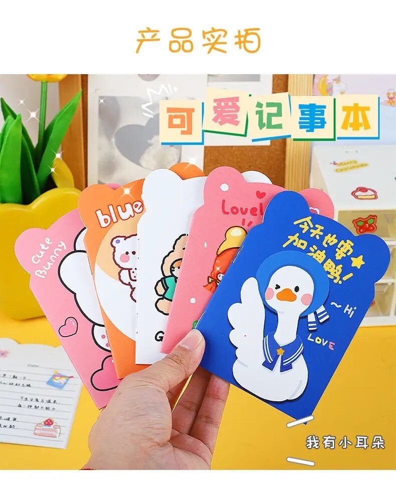 4Pcs Kawaii Notebook, Kawaii Stationery, Cute Mini Notebook, School Supplies, Journal
