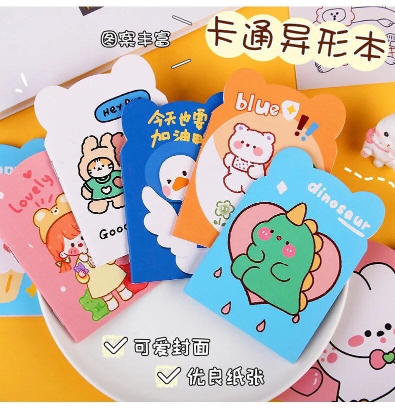 4Pcs Kawaii Notebook, Kawaii Stationery, Cute Mini Notebook, School Supplies, Journal