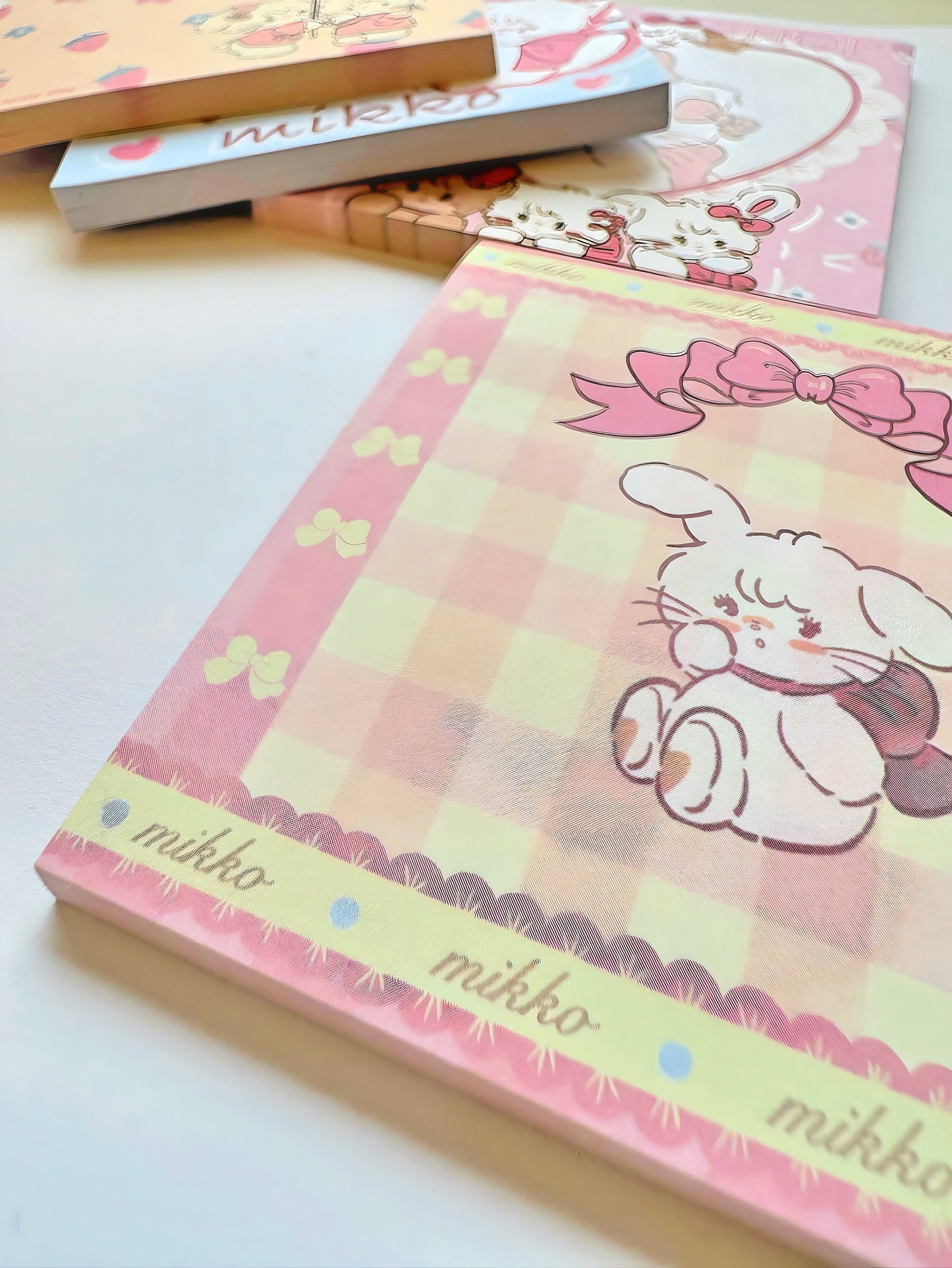 4 x Cute Notepads, Kawaii Stationery for Student Supplies, Self Adhesive Post it Notes