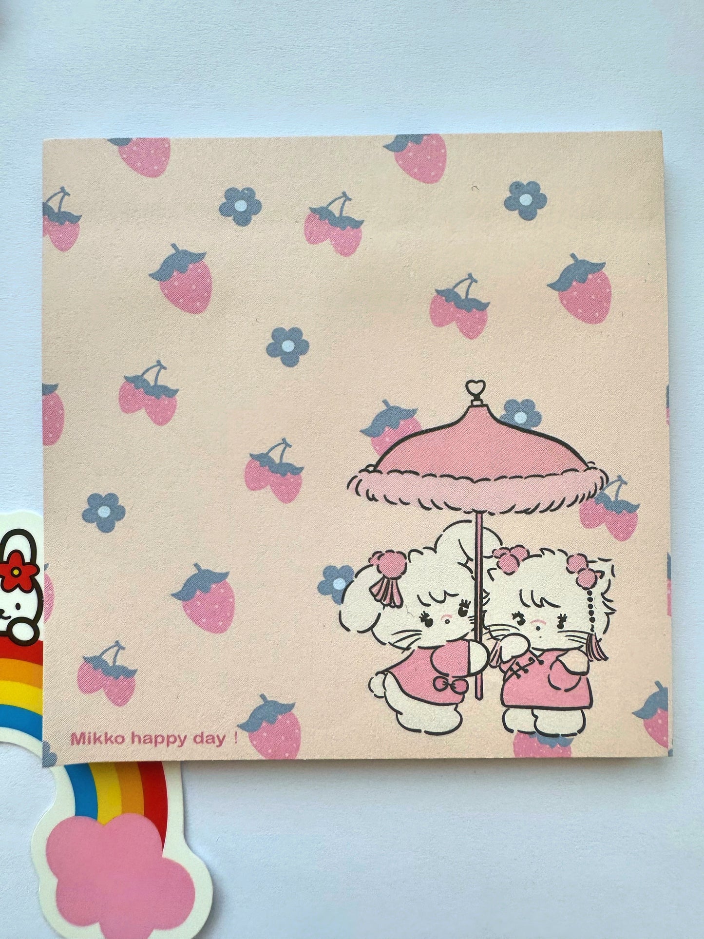 4 x Cute Notepads, Kawaii Stationery for Student Supplies, Self Adhesive Post it Notes