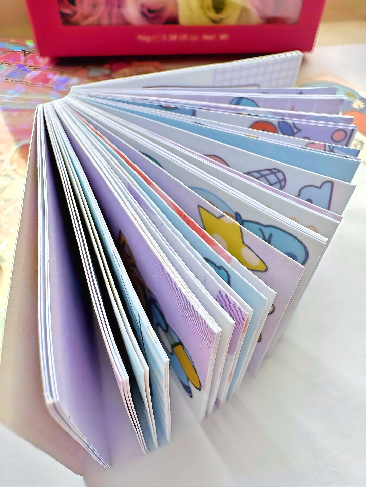 Mini Sticker Book, 50 Sheet Stickers Washi, Scrapbooking Stickers, Kawaii Washi Tape Sticker Diary, Sticker Book, Cute Gifts for Children