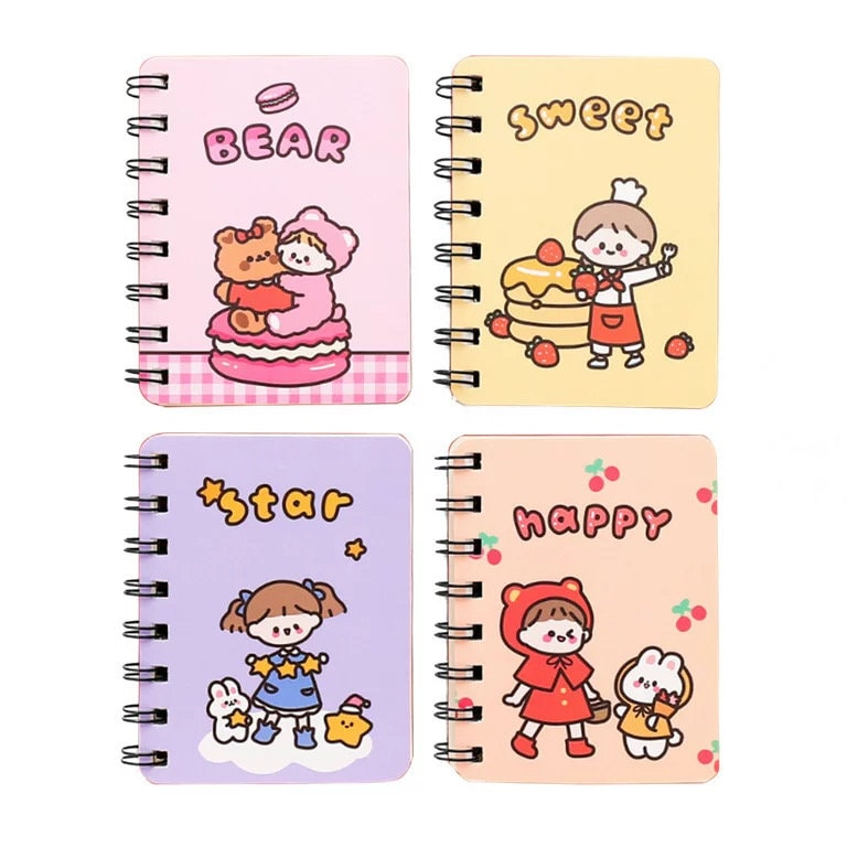 Kawaii Notebook 5 Pcs | Birthday Gift for Kids | Cute Gifts | Mini Spiral Notebook | Return Birthday Party Gift
