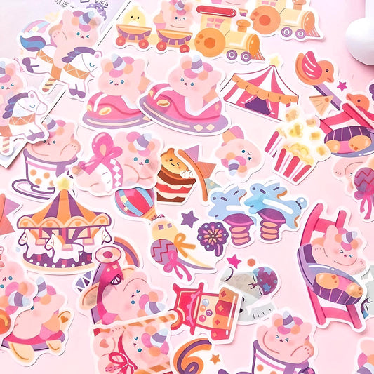 50PCS Cartoon Cute Paper Sticker Flakes