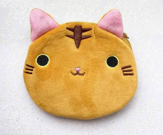 Cute Cat Coin Bag Plush Velvet Purse