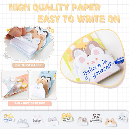 Cute Cat Bear Bunny Dog Animals Sticky Notes
