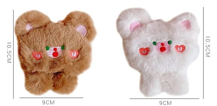 Cute soft kawaii bear plush bag pendant