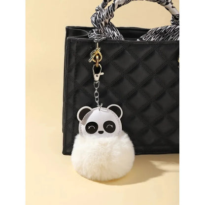 Cute Pompom Keychain Kawaii Panda Keyring