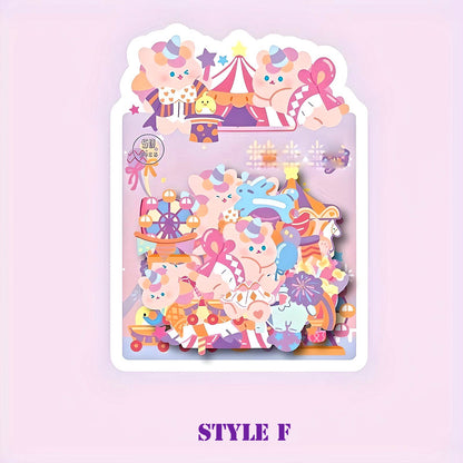 50PCS Cartoon Cute Paper Sticker Flakes