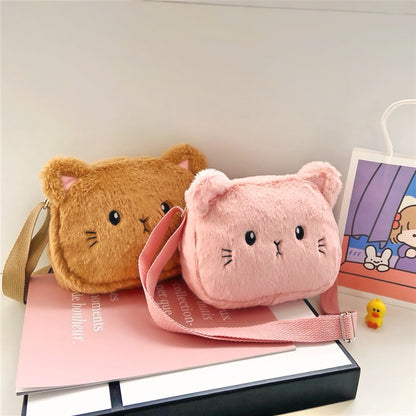 Kawaii Bag for Girls Soft Plush Handbag