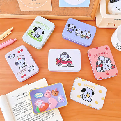 Jelly Dog Storage Tin Box for Stickers, Resin or Jewellery
