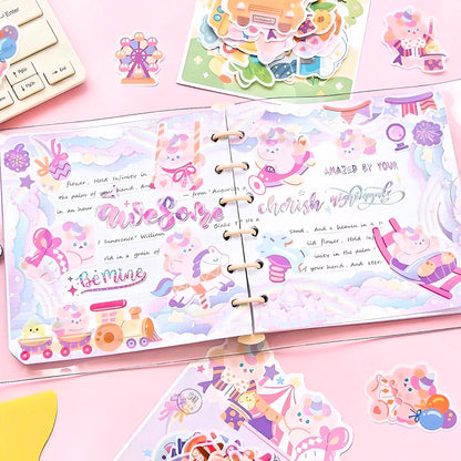 50PCS Cartoon Cute Paper Sticker Flakes