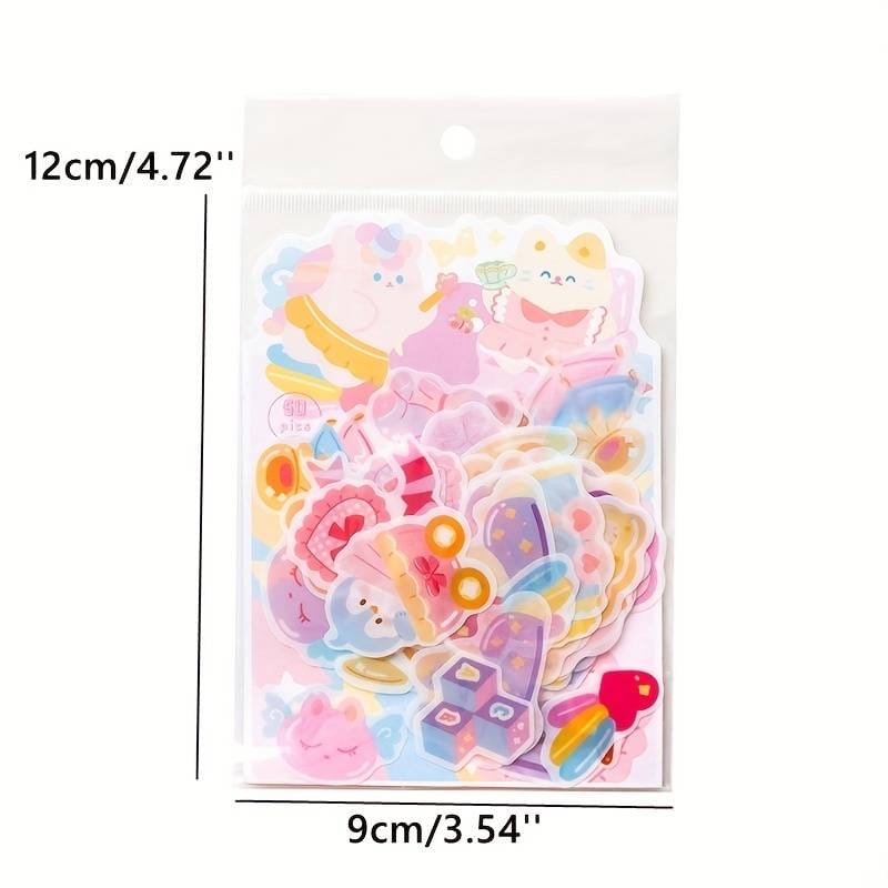 50PCS Cartoon Cute Paper Sticker Flakes