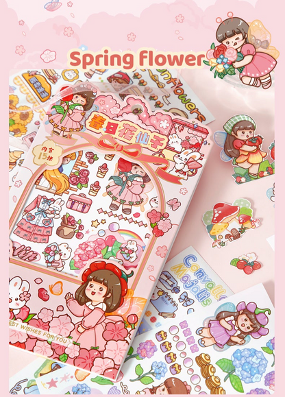 15Pcs Set of Washi Sticker Sheet for Infinite holiday activity fun