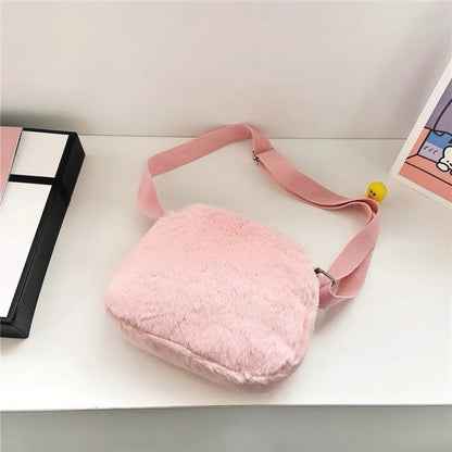 Kawaii Bag for Girls Soft Plush Handbag