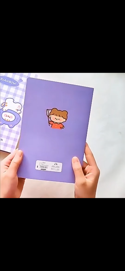 Kawaii Lined Notebook Set of 4 Notebooks