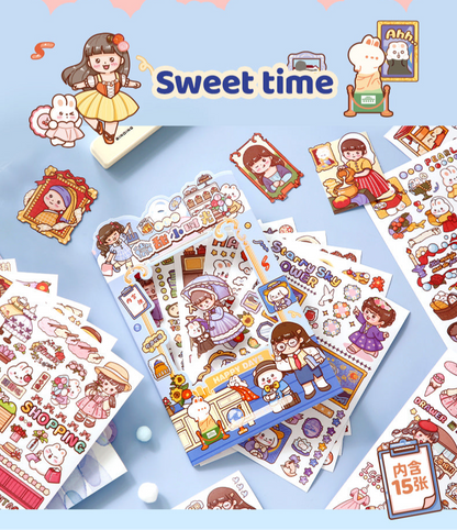 15Pcs Set of Washi Sticker Sheet for Infinite holiday activity fun