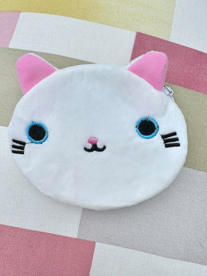 Cute Cat Coin Bag Plush Velvet Purse