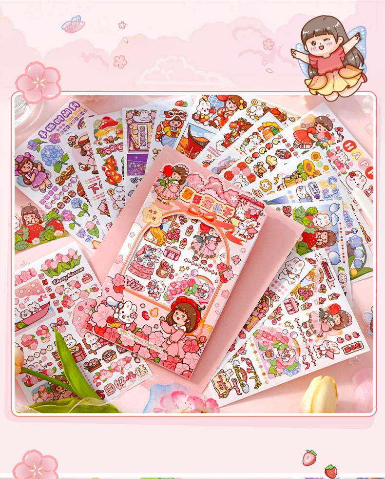 15Pcs Set of Washi Sticker Sheet for Infinite holiday activity fun