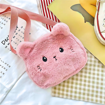 Kawaii Bag for Girls Soft Plush Handbag