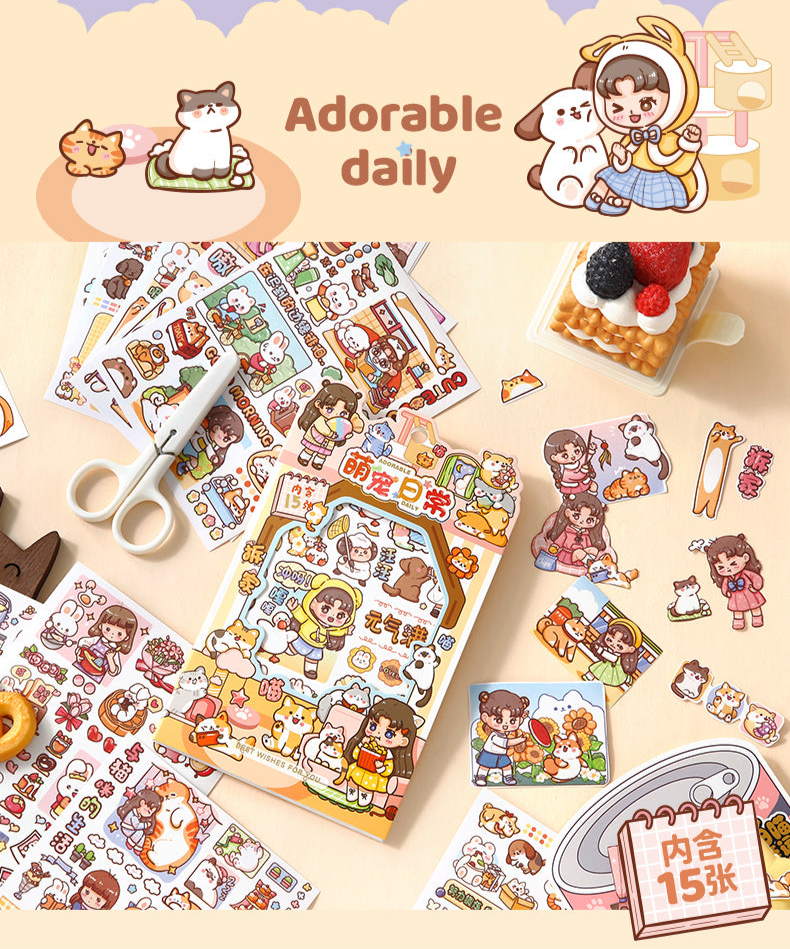 15Pcs Set of Washi Sticker Sheet for Infinite holiday activity fun