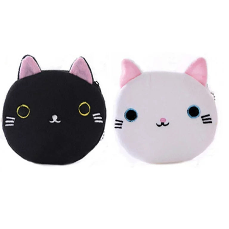 Cute Cat Coin Bag Plush Velvet Purse