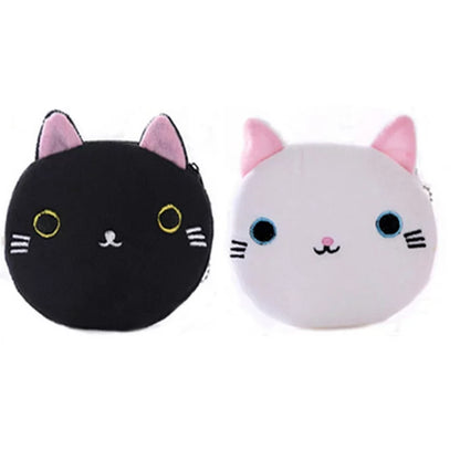 Cute Cat Coin Bag Plush Velvet Purse