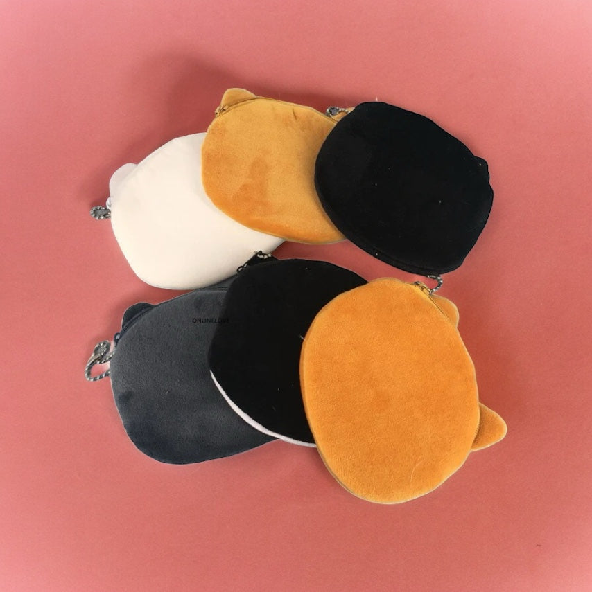 Cute Cat Coin Bag Plush Velvet Purse