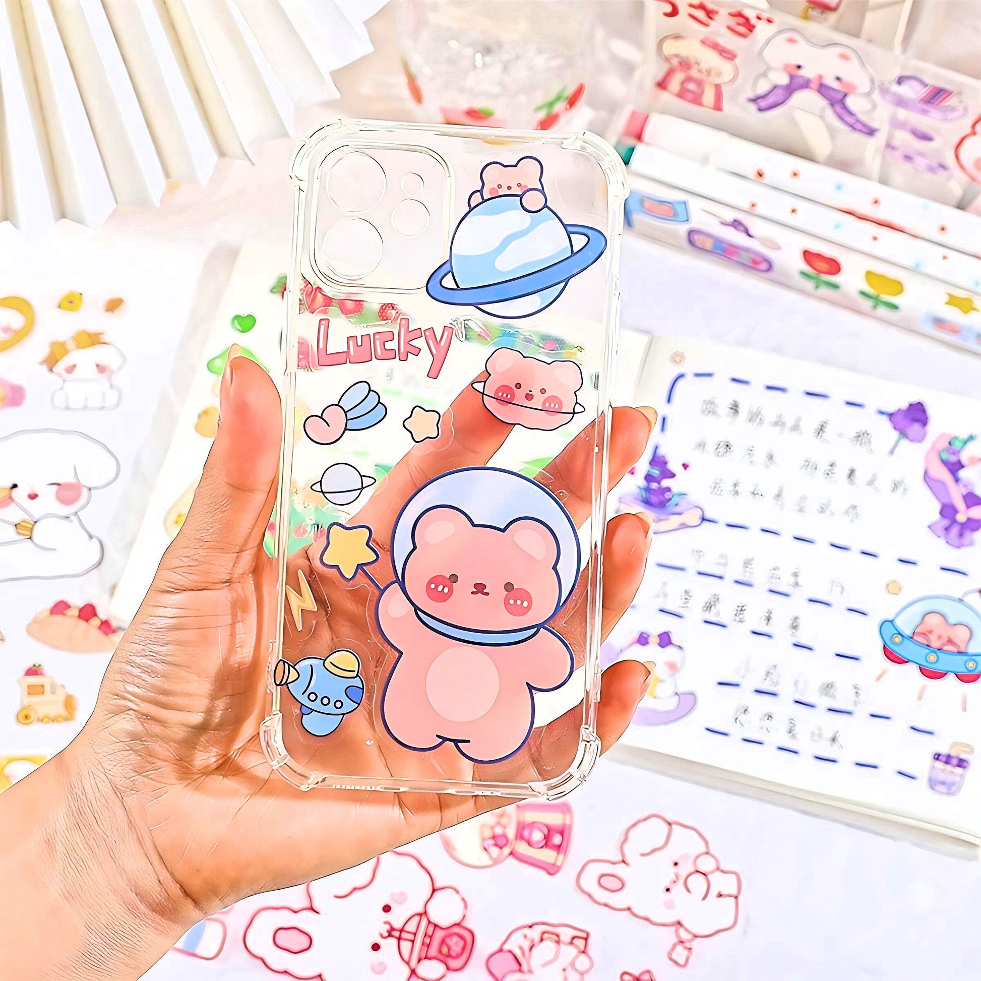 Cute Kawaii Sticker Sheet for Bullet Journal Scrapbooking DIY Diary Planner Waterproof Sticker Sheet Animal Stickers Highlighter