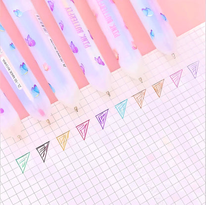 Butterfly Pen | Multi Color Pens 10- in-1 | Stationery Gift | Kawaii Stationery| Cute Pens | Novelty Pen | Gifts for friends| Gifts for kids