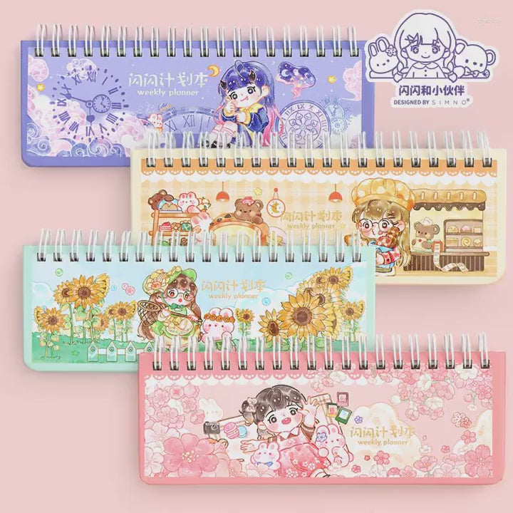 Kawaii Notebook, A3 Cute Weekly Planner, Spiral Book for Kids, Korean Stationary, Kawaii Diary, Cute Journal Supplies, Cute gifts for Kids