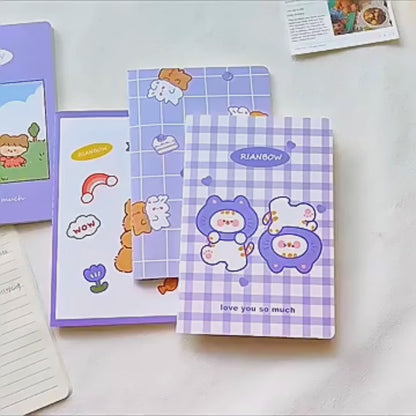 Kawaii Lined Notebook Set of 4 Notebooks