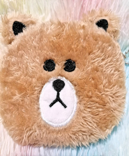 Kawaii Bear Coin |Cartoon Characters Coin purse| Embroidered bag, cute kawaii kitsch bag Anime Stocking Fillers gift for kids