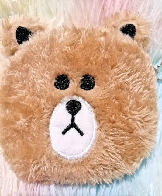 Kawaii Bear Coin |Cartoon Characters Coin purse| Embroidered bag, cute kawaii kitsch bag Anime Stocking Fillers gift for kids