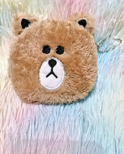 Kawaii Bear Coin |Cartoon Characters Coin purse| Embroidered bag, cute kawaii kitsch bag Anime Stocking Fillers gift for kids