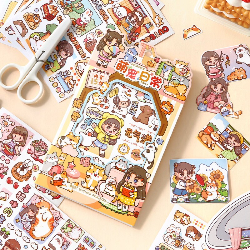 15Pcs Set of Washi Sticker Sheet for Infinite holiday activity fun