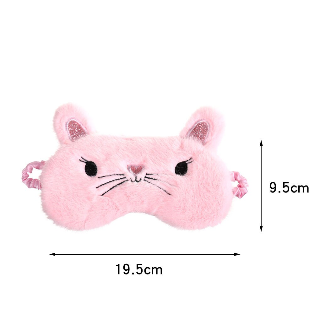 Cute Sleeping Mask| Kitty Cat Eye Mask| Plush Shading Eye Mask| Adorable Travel Girl Cute Eye Mask | Cute Eyepatch| Kawaii Blindfold